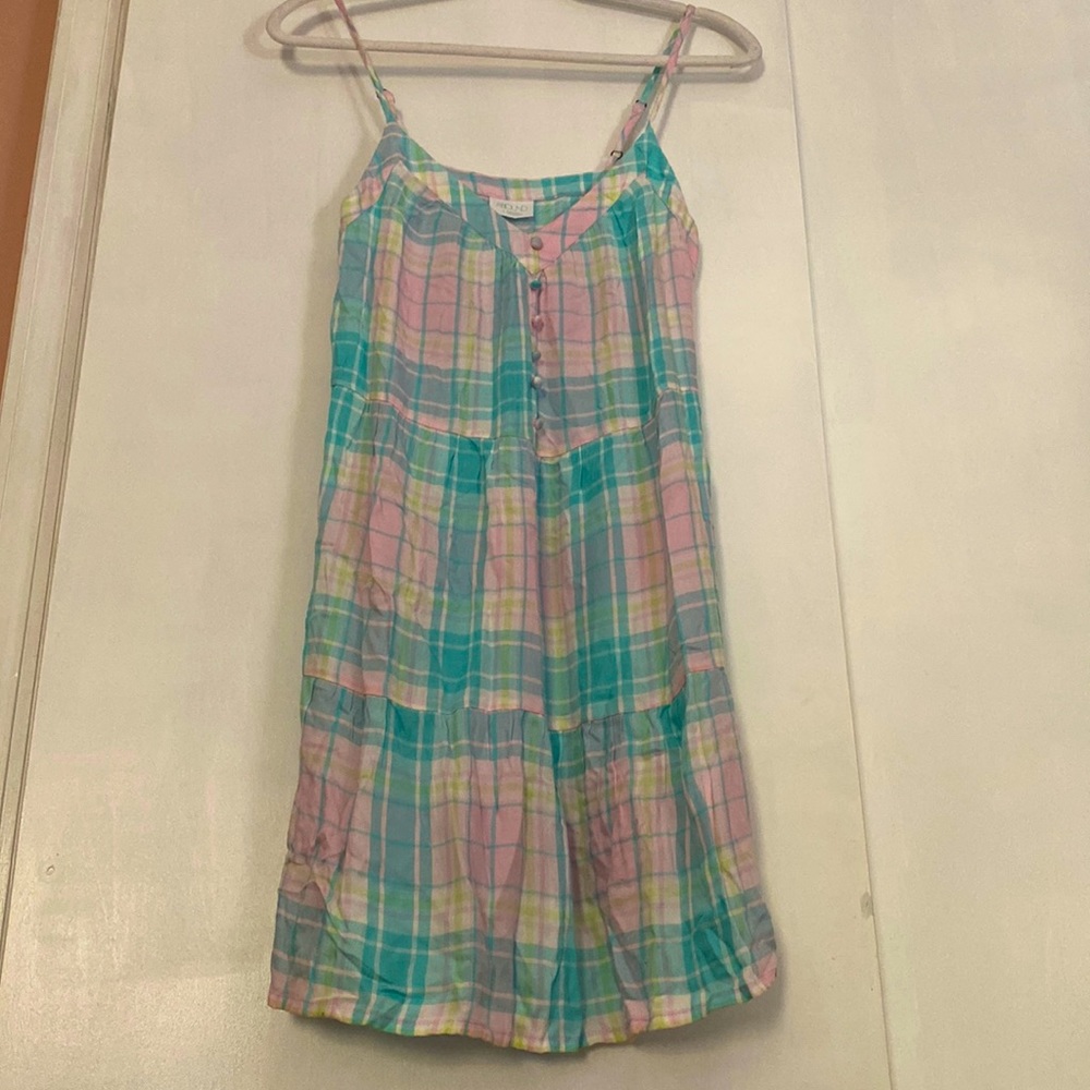 Colorful plaid summer dress